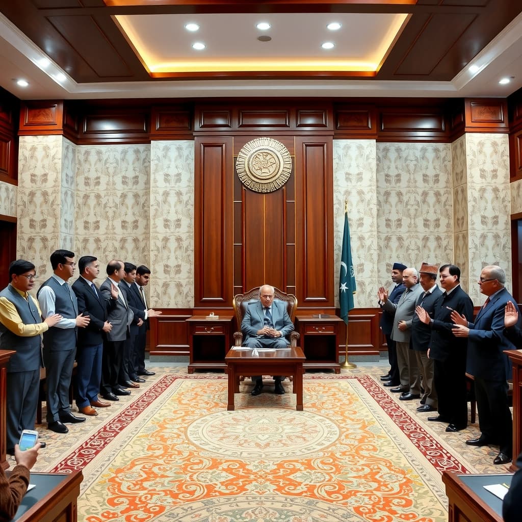آزاد کشمیر کے وزیراعظم افتخار گیلانی نے آٹھ رکنی کابینہ تشکیل دے دی