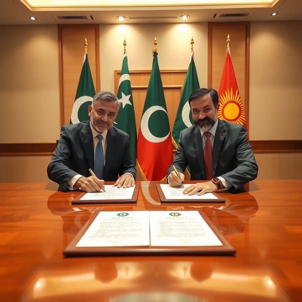 پاکستان اور کرغزستان کا دو سال میں دوطرفہ تجارت 20 کروڑ ڈالر تک بڑھانے کا معاہدہ