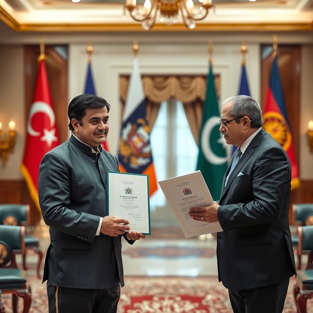پاکستان کے پہلے سفیر نے آرمینیا کے صدر کو اسنادِ سفارت پیش کر دیں