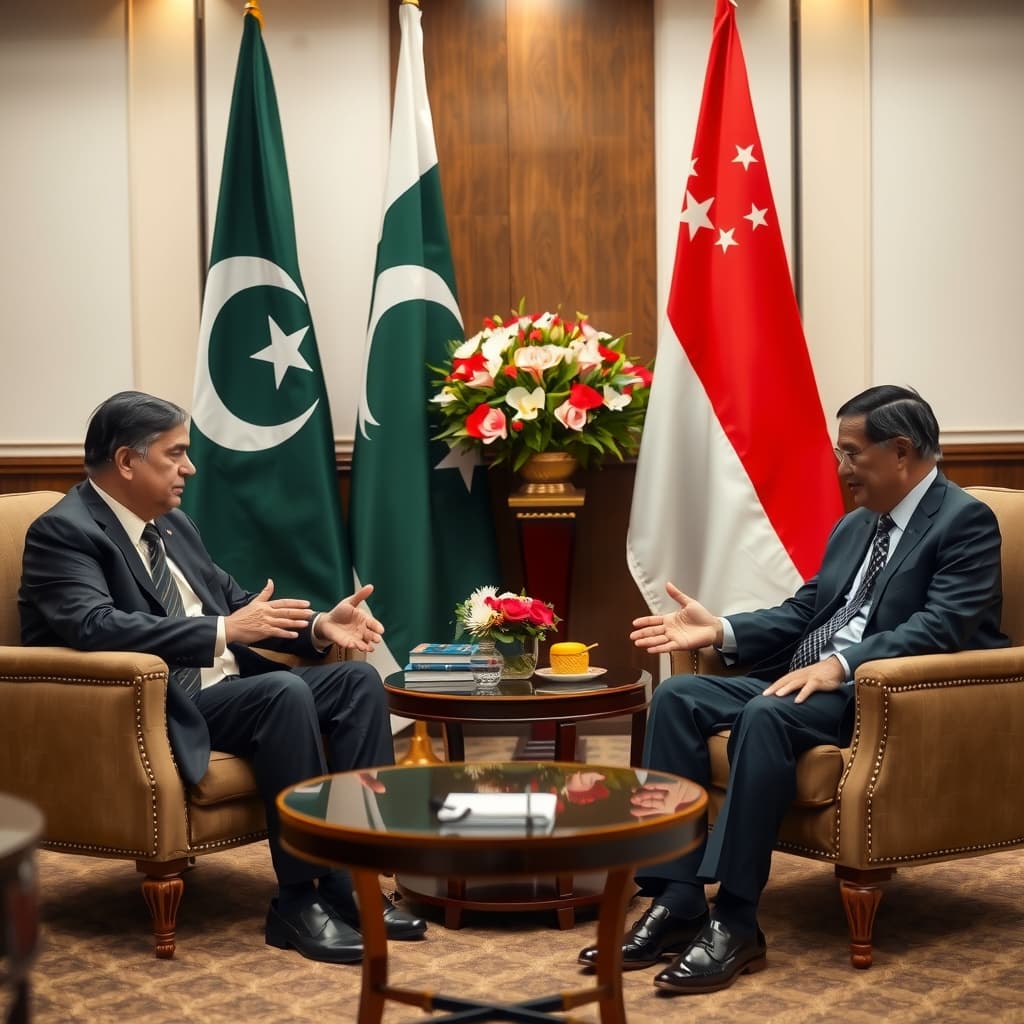 پاکستان اور سنگاپور کا اعلیٰ سطح روابط، تجارت، سرمایہ کاری اور کنیکٹیویٹی بڑھانے پر اتفاق