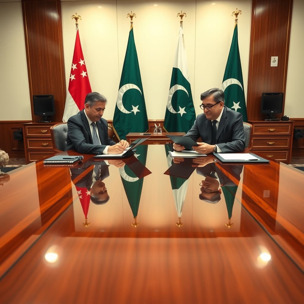 پاکستان اور سنگاپور نے آفات سے نمٹنے کے تعاون کی مفاہمتی یادداشت کا تبادلہ کر دیا