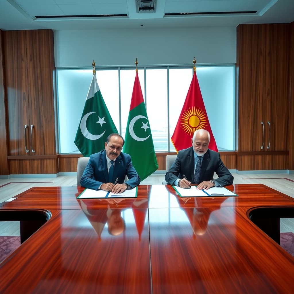 پاکستان اور کرغزستان نے دو سال میں تجارت 20 کروڑ ڈالر تک بڑھانے کا معاہدہ کر لیا