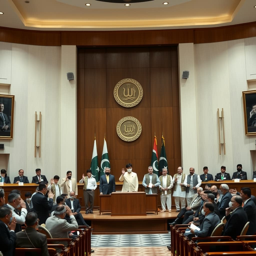 آزاد کشمیر کی آٹھ رکنی کابینہ نے مظفرآباد میں حلف اٹھا لیا