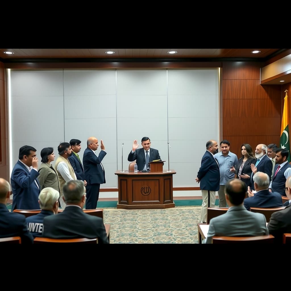 آزاد کشمیر کی آٹھ رکنی کابینہ نے حلف اٹھا لیا