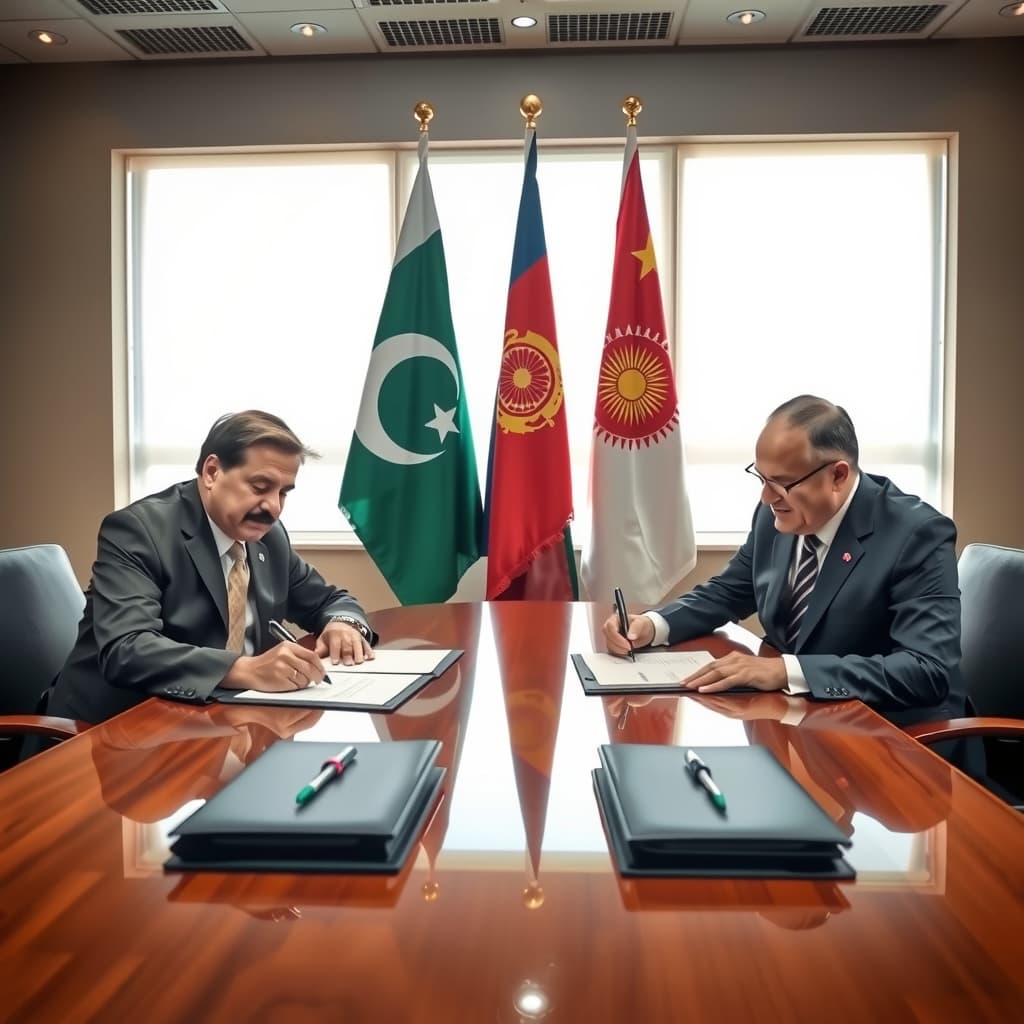 پاکستان اور کرغزستان کا دو سال میں باہمی تجارت 200 ملین ڈالر تک بڑھانے کا معاہدہ
