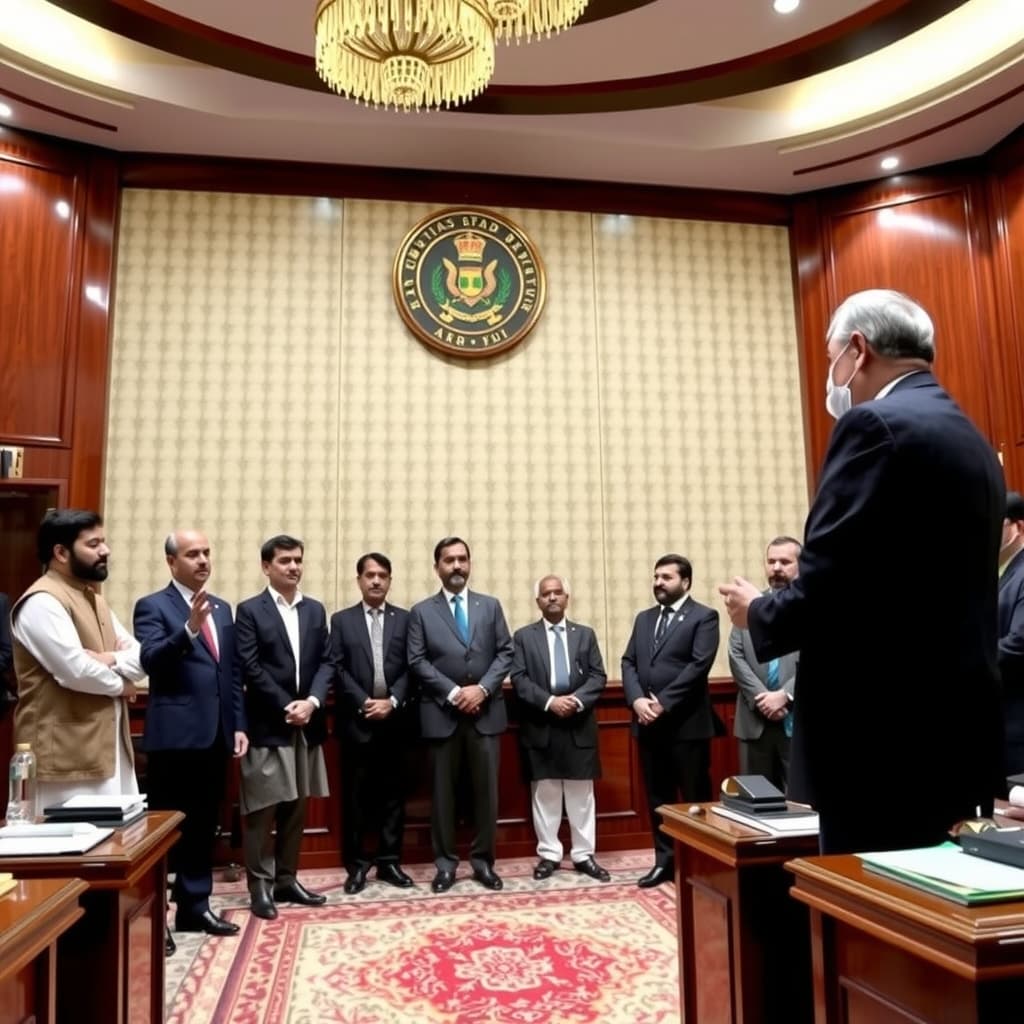 آزاد کشمیر میں آٹھ رکنی کابینہ نے حلف اٹھا لیا، قلمدان بعد میں دیے جائیں گے