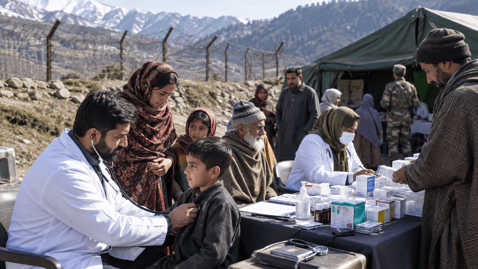 پنجال پوسٹ کے سرحدی علاقے میں مفت طبی کیمپ کا انعقاد