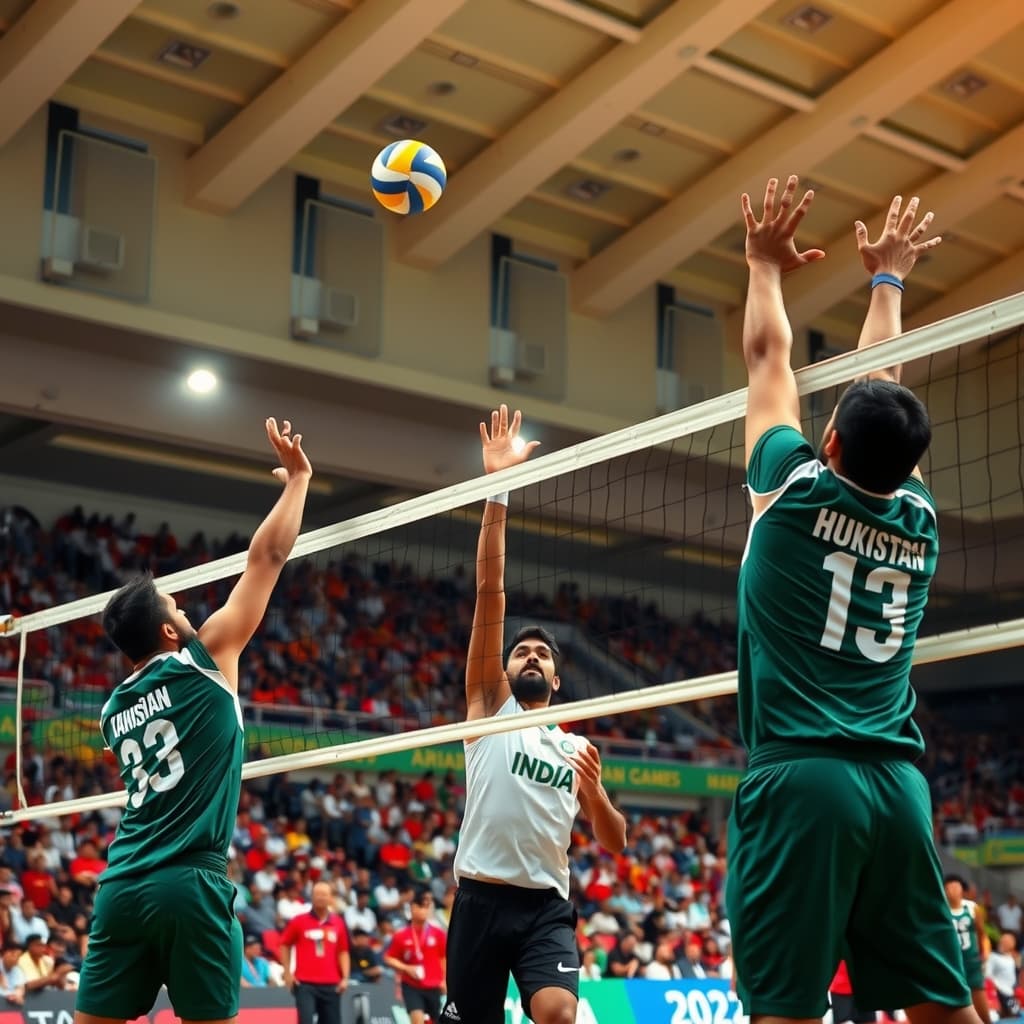 ایشین گیمز والی بال: پاکستان نے بھارت کو 3-0 سے ہرا کر سیمی فائنل میں جگہ بنا لی