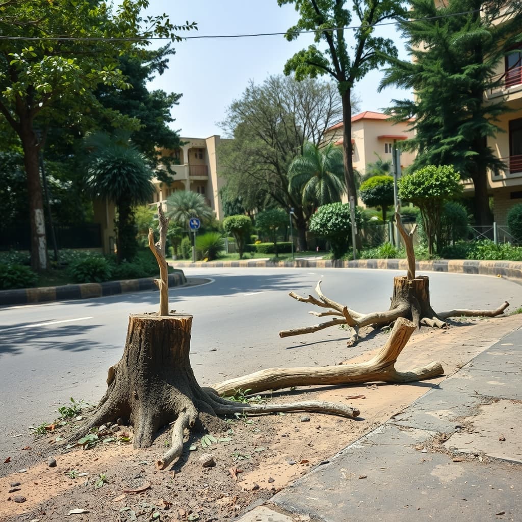 اسلام آباد کے سیکٹر ایف ایٹ میں درخت کاٹنے پر سی ڈی اے کے دو اہلکار معطل