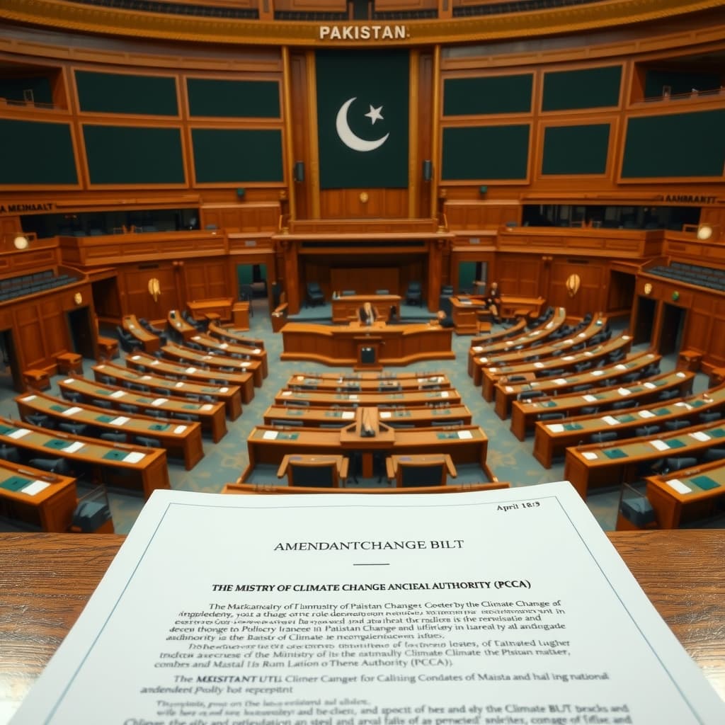 موسمیاتی وزارت اور پی سی سی اے کے اختیارات واضح کرنے کے لیے ترمیمی بل قومی اسمبلی میں پیش