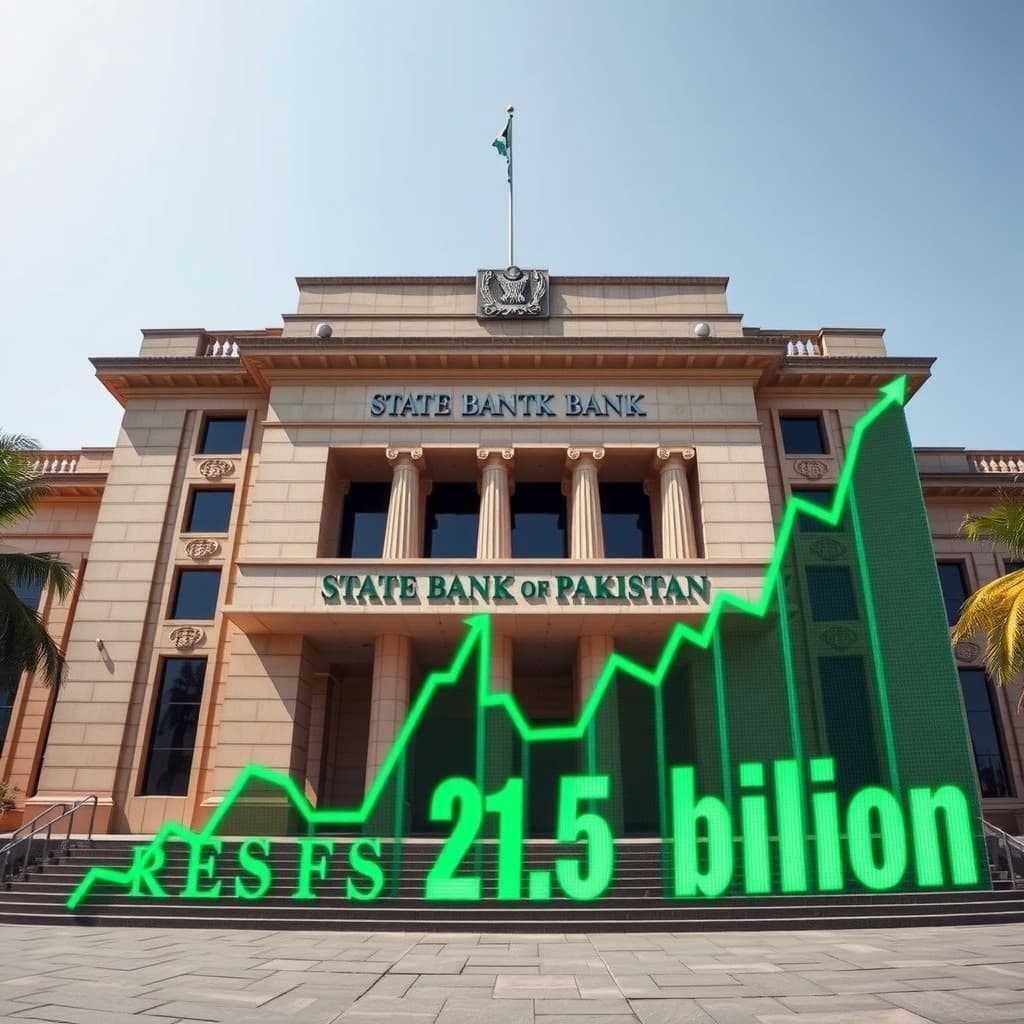 اسٹیٹ بینک کے زرمبادلہ ذخائر 1 کروڑ 90 لاکھ ڈالر بڑھ کر 21.5 ارب ڈالر ہوگئے