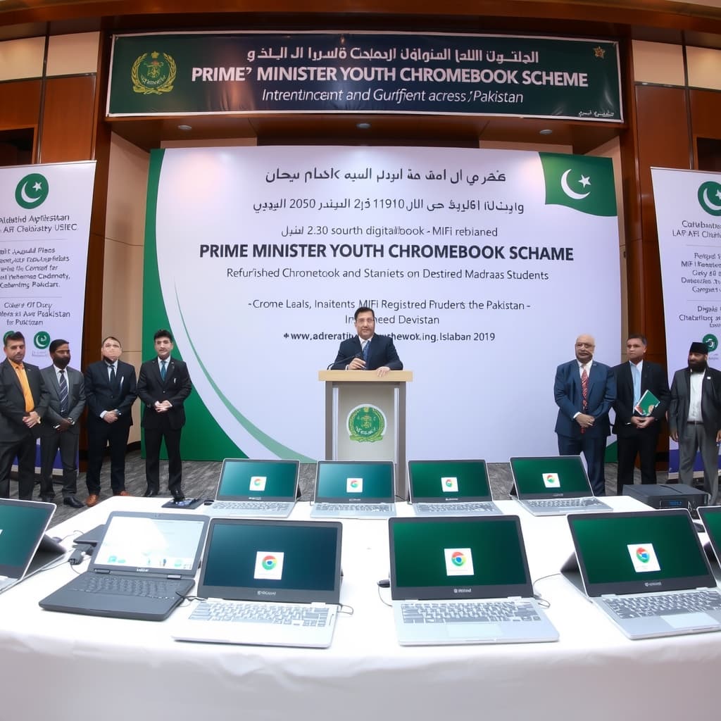 وزیراعظم نے دو سال میں طلبہ کو پانچ لاکھ کروم بکس دینے کی اسکیم شروع کردی