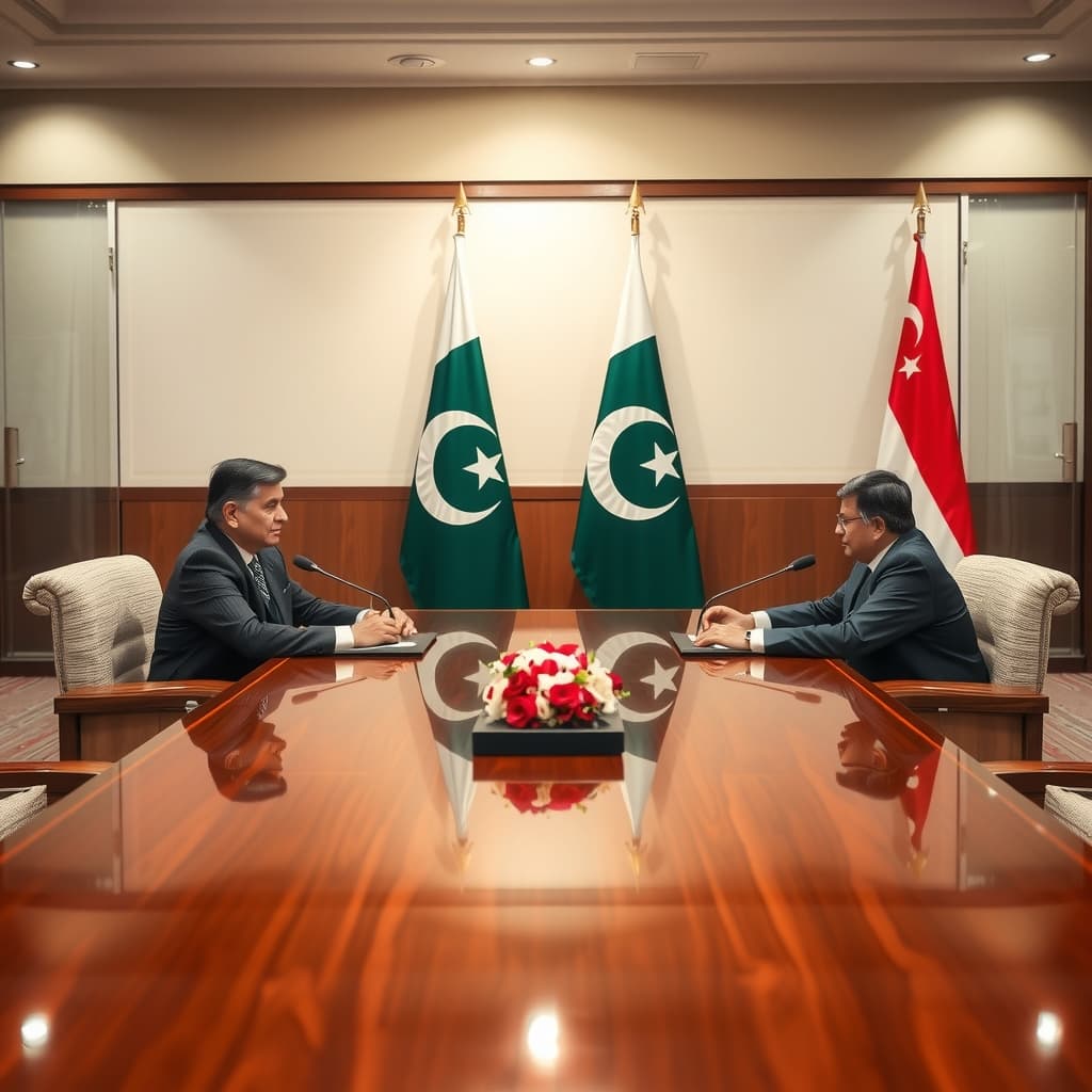 پاکستان اور سنگاپور میں براہ راست پروازوں کی بحالی پر بات چیت، آفات سے نمٹنے کا معاہدہ طے