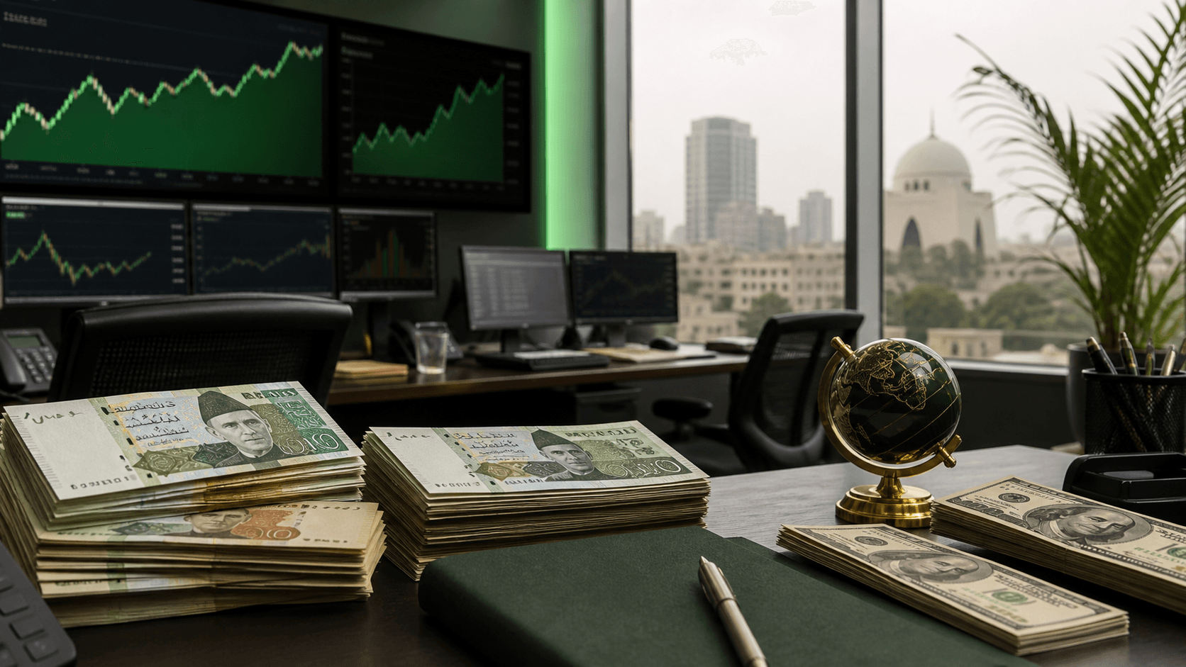 انٹربینک میں روپیہ 1.06 پیسے مضبوط، ڈالر 277.61 روپے پر بند