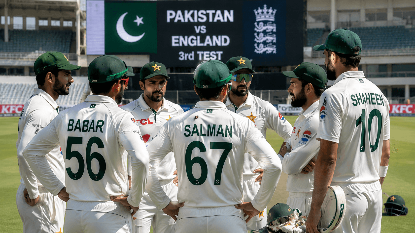 انگلینڈ کے خلاف تیسرے ٹیسٹ سے قبل پاکستان اسکواڈ میں سات تبدیلیاں، پانچ نئے چہرے شامل