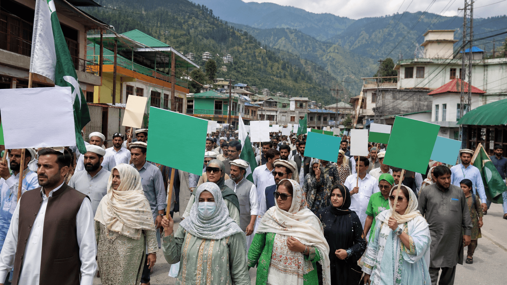 سدھنوتی میں امن مارچ، سات حلقوں میں جلد انتخابات اور ناکہ بندیاں ختم کرنے کا مطالبہ